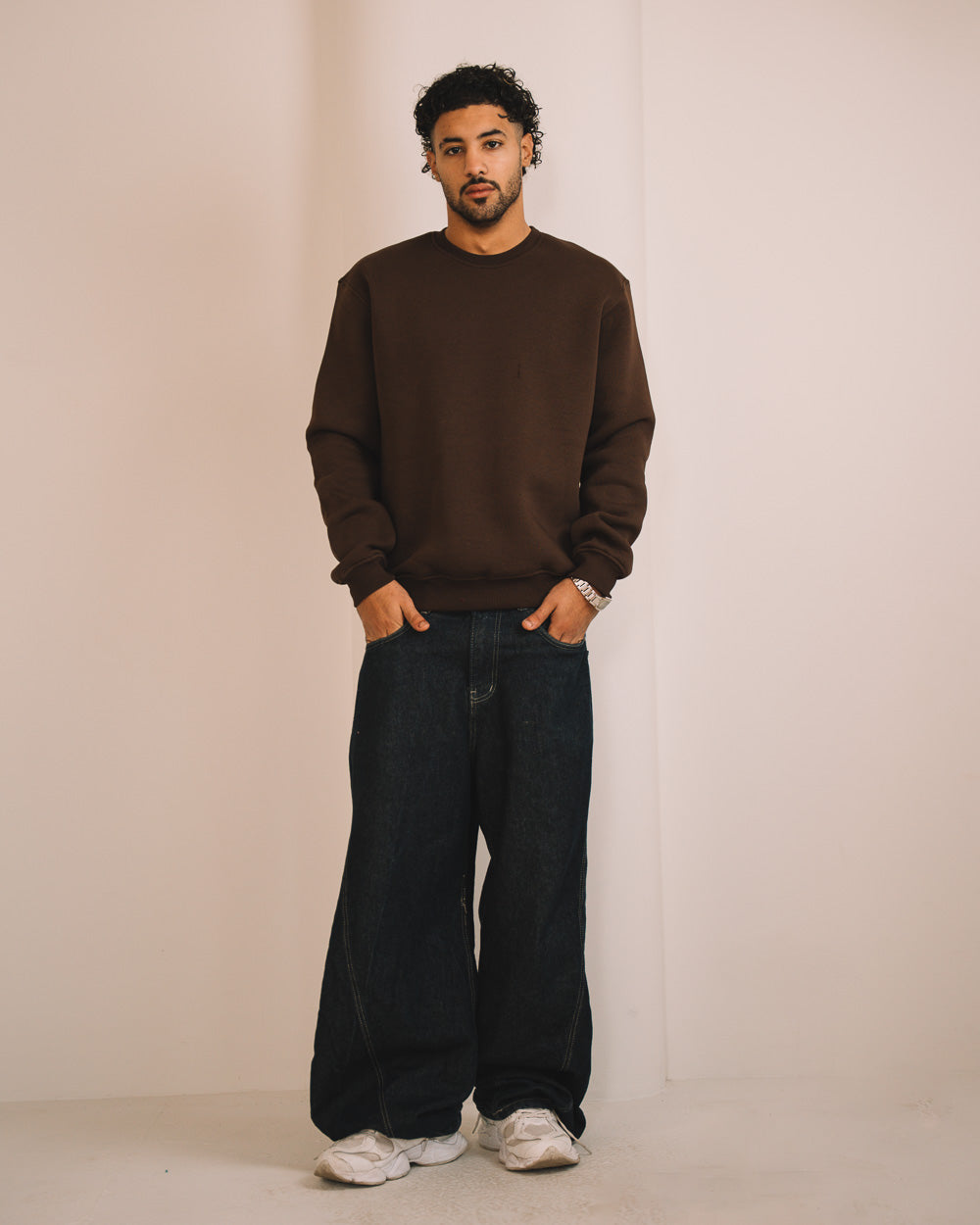 Men CrewNeck Solid SweatShirt