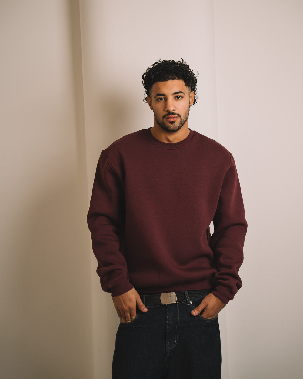 Men CrewNeck Solid SweatShirt
