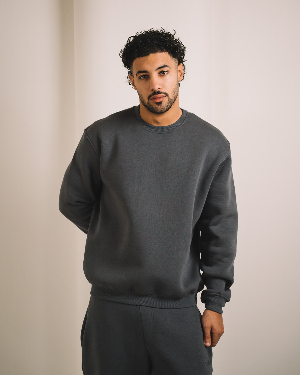 Men CrewNeck Solid SweatShirt