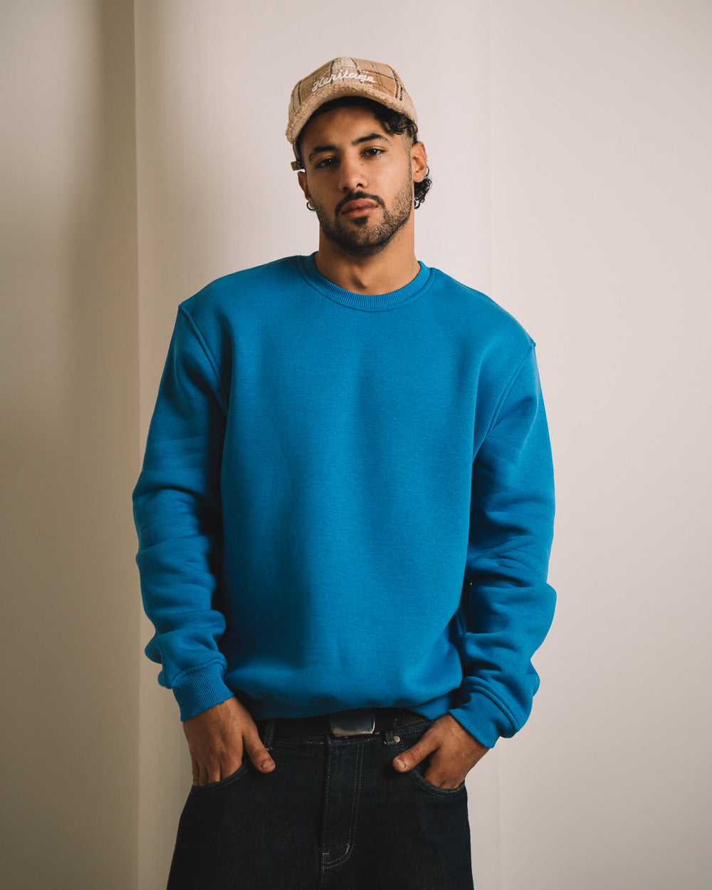 Men CrewNeck Solid SweatShirt