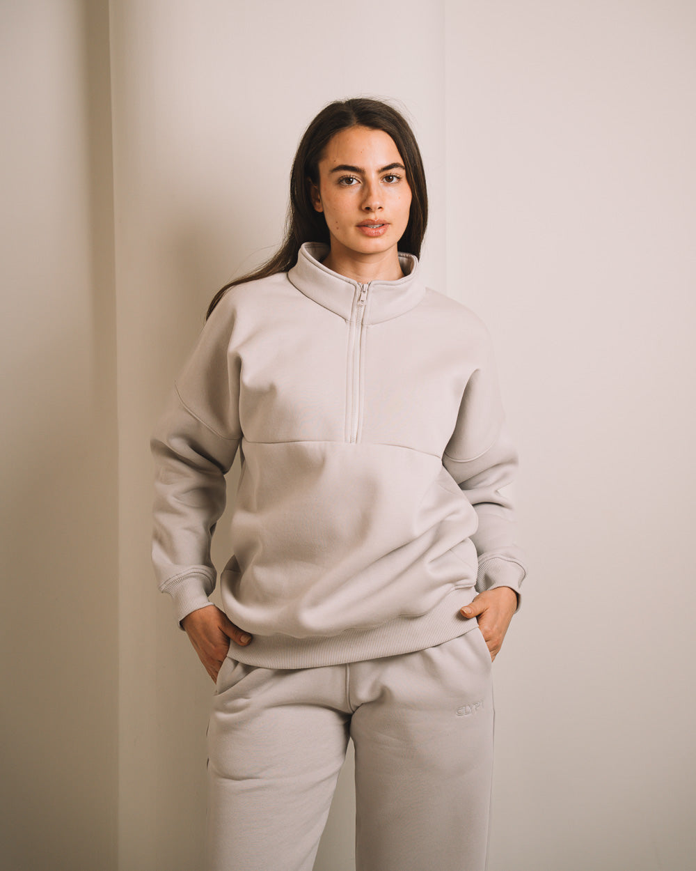 Women Half Zip Sweatshirt
