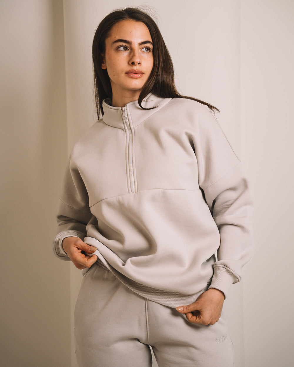 Women Half Zip Sweatshirt