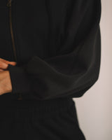 Modal Crop Hooded Jacket