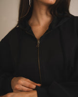 Modal Crop Hooded Jacket