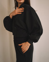 Modal Crop Hooded Jacket