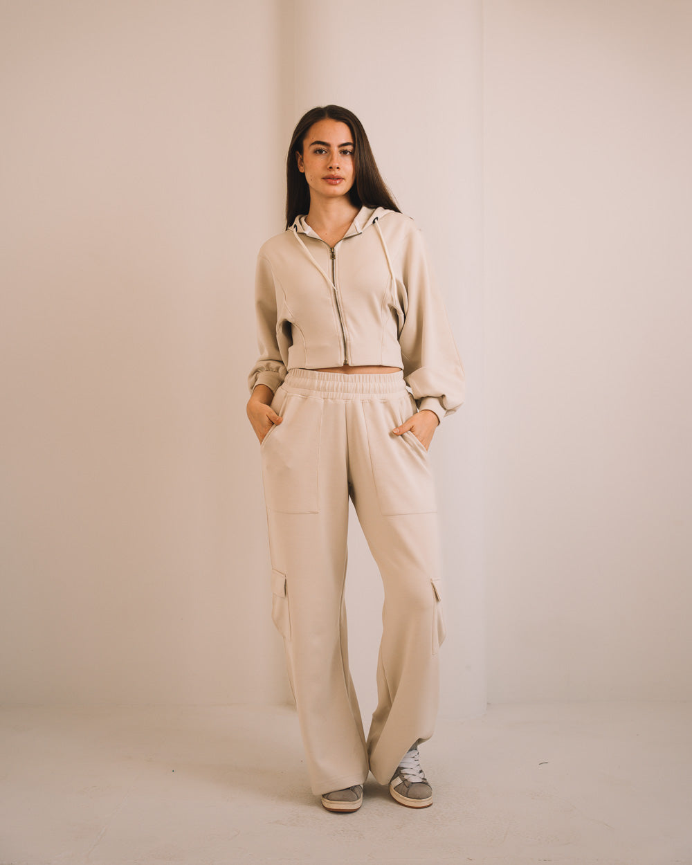 Modal Crop Hooded Jacket