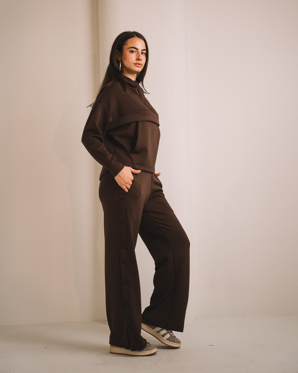 Modal Women Side Snap Pants