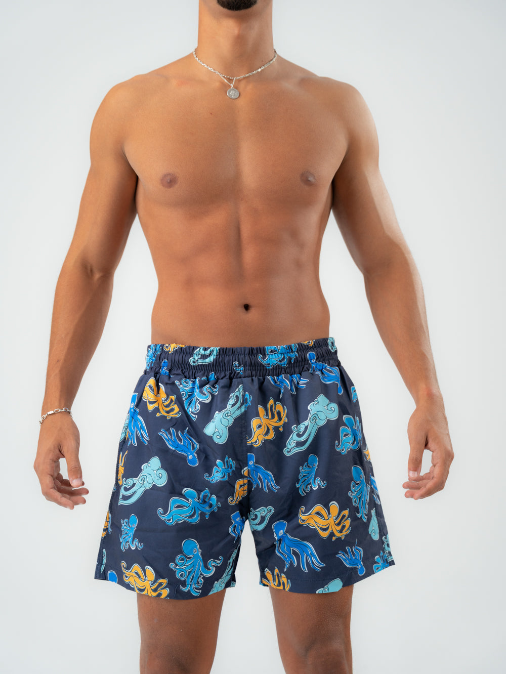 Navy Octopus Swim Shorts